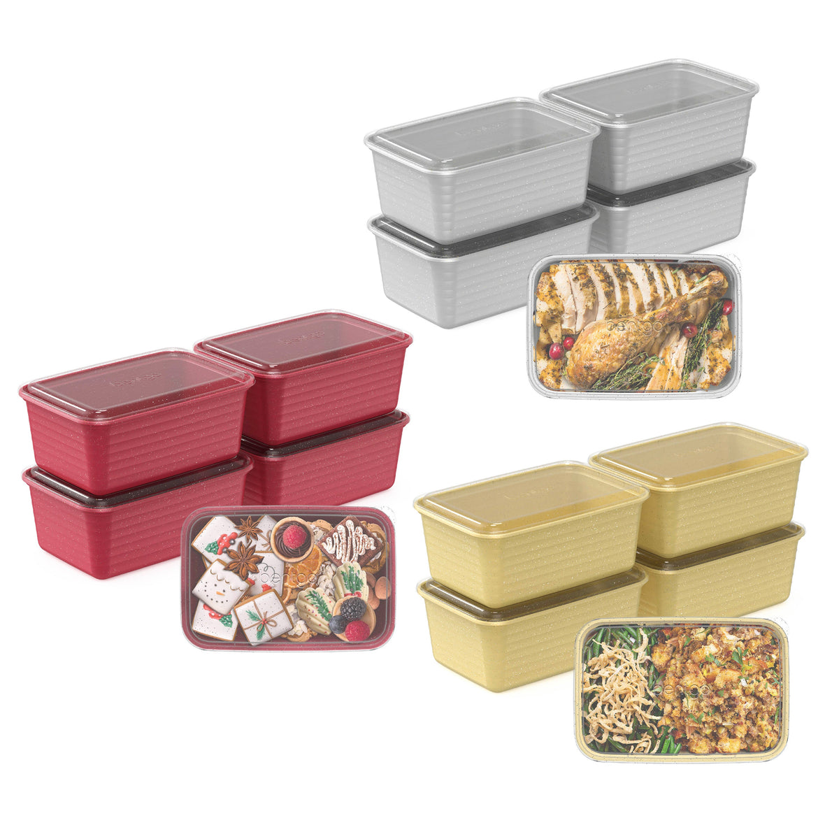 Bentgo Prep Deep-Dish Holiday Food Storage Set (30-Pieces)